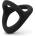 EasyToys Desire Ring - пенис и тестис пръстен - гъвкав - черен