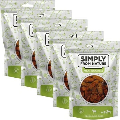 SIMPLY FROM NATURE Meat Noodles Jelenie a diviačie rolky pre psov 5x 80 g