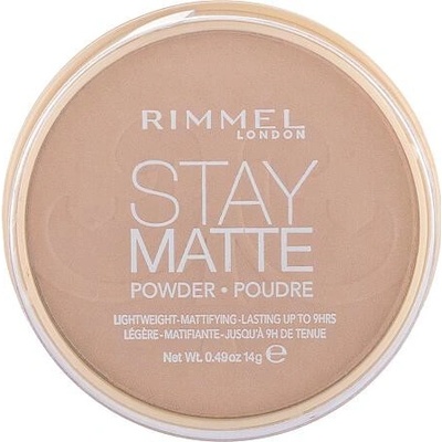 Rimmel London Stay Matte dlouhotrvající kompaktní pudr 010 Warm Honey 14 g