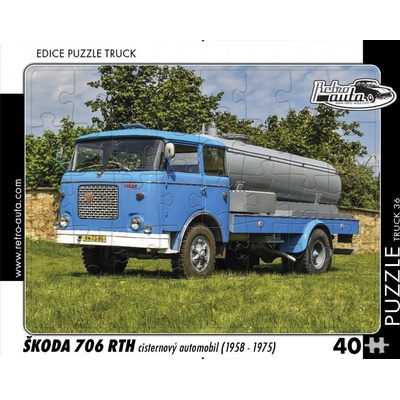 RETRO-AUTA TRUCK č.36 Škoda 706 RTH cisternový automobil (1958 1975) 40 dílků