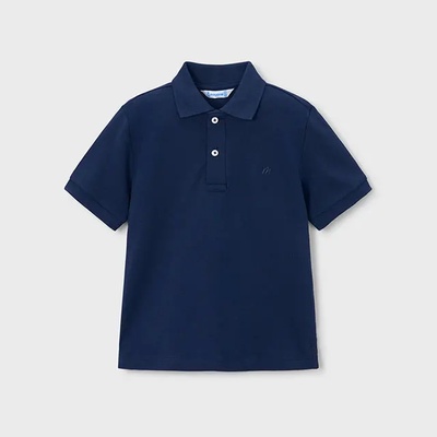 MAYORAL Поло тениска къс ръкав памук basic Морско син цвят за мини момче Mayoral