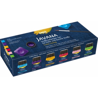 Kreul Javana súprava farieb na svetlý a tmavý textil 6 ks 20 ml