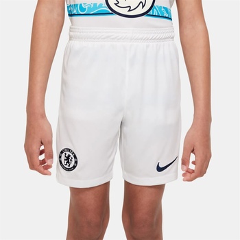 Nike Юношески къси панталони Nike Chelsea Away Shorts 2022 2023 Juniors - White/Navy