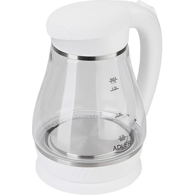 Adler AD 1274 B electric kettle 1.7 L Бял, Transparent 2200 W (AD 1274)