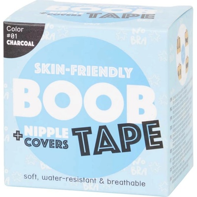 RS BOOB TAPE Push Up páska na pevná prsa + nálepky na bradavky Černá 5ti dílná sada