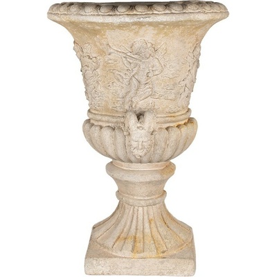 Clayre & Eef Béžový nástenný kvetináč s anjelmi v barokovom štýle Baroque - 54x27x76cm