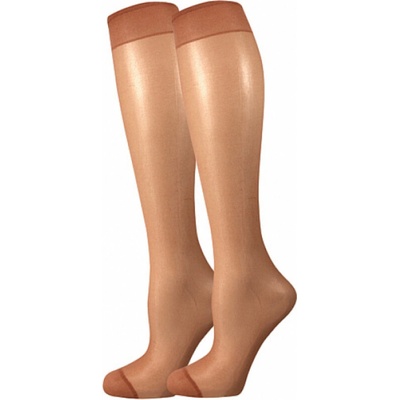 Lady B Podkolienky dámske NYLON knee-socks 20 DEN 5 párov tmavo hnedé