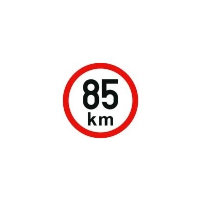 Samolepící štítek 85 km