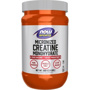 NOW NOW Micronized Creatine Monohydrate, 500 Grams