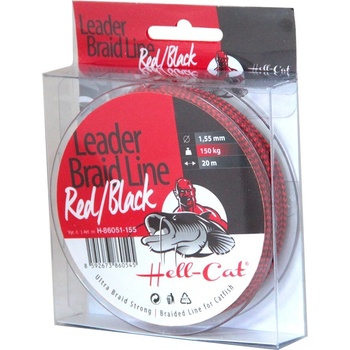 Hell-Cat šnúra Leader Braid Line Red Black 20m 1,20mm 100kg