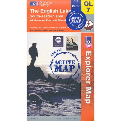 mapa The English Lakes south-east 1:25 t. laminovaná