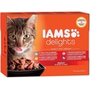 Iams výběr z mořských a suchozemských mas v želé 4080 g