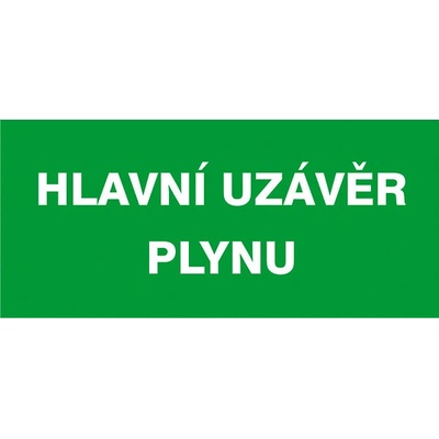 RAFO Samolepka Hlavní uzávěr plynu Velikosti: 11 x 5 cm
