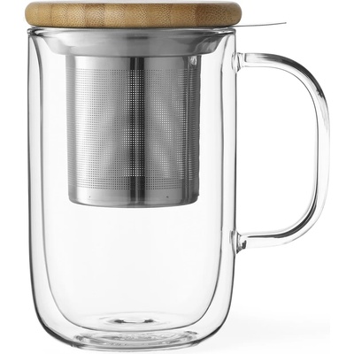 Viva Чаша за чай с инфузер BALANCE 500 ml, двустенни, стъкло, Viva Scandinavia (VS75300)