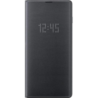 Samsung LED View Cover EF-NG975PB - оригинален калъф, през който виждате информация от дисплея за Samsung Galaxy S10 Plus (черен)