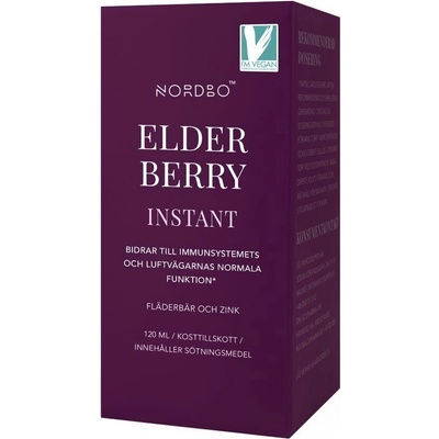 Nordbo Elderberry Instant 120 ml (Extrakt z černého bezu + zinek)