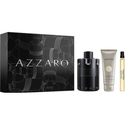 Azzaro The Most Wanted Intense Подаръчен комплект за мъже Размер EDP 100 ml + EDP 10 ml + 75 ml душ гел