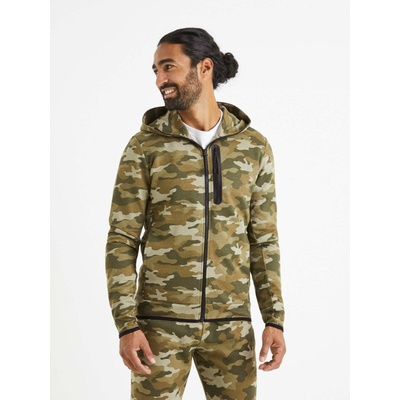 Celio Бежово-зелена мъжка камуфлажна качулка Celio Veyoke Celio | Zelen | МЪЖЕ | S