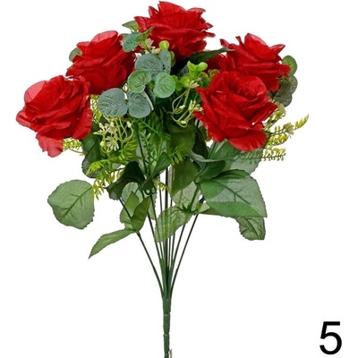 Kytica ruže ČERVENÁ 35cm 202173C - Umelé kvety