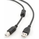 Gembird CableXpert USB A to USB B Kabel mit Ferritkern 1, 8 Meter CCF-USB2-AMBM-6