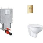 GROHE Uniset - Комплект за стенен монтаж, тоалетна седалка, седалка SoftClose и бутон Skate Cosmopolitan, Cool Sunrise SANI15BB4102 (SANI15BB4102)