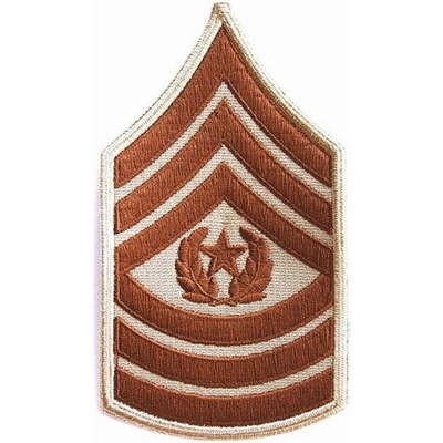 Nášivka: Hodnost US ARMY rukávová Command Sergeant Major béžová | hnědá