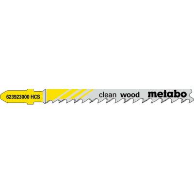 METABO - 5 plátků pro přímočaré pily "clean wood" 74/ 4,0-5,2 mm, progresivní, HCS, s ponorným hrotem