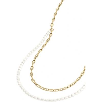 Fossil колие дамско месингово с перла Heritage (JA7321710)