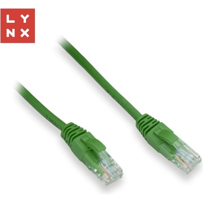 Lynx CS LX-UTP5E-0050-GREEN UTP patch Cat5e PVC CCA 0,5m zelený 10ks
