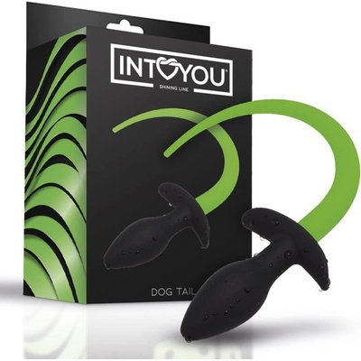 InToYou Shining Line Glow in the Dark Dog Tail Butt Plug