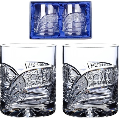 Onte Crystal Bohemia Crystal ručně broušené sklenice na whisky Kometa 2 x 330 ml