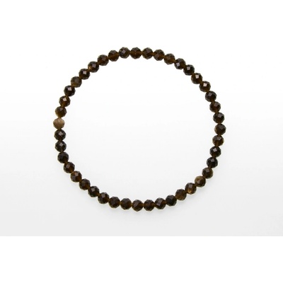 SVĚT KAMENŮ s.r.o. Obsidián zlatý náramek fazetovaný 4 mm 00197717