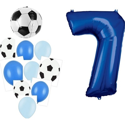 Balónkový set Fotbal modrý 7.narozeniny
