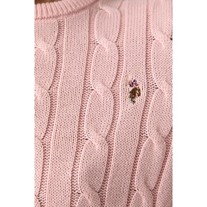 U. S. Polo Assn U. S. Polo Assn. пуловер дамски от памук CREW NECK CABLE (WUP0398) - answear - 136,71 лв