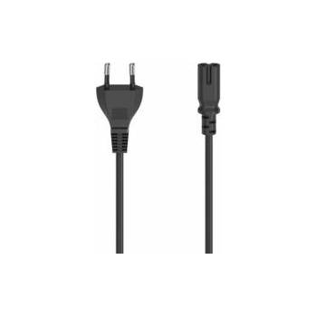 Hama Захранващ кабел, Euro-plug, 2pin, 0.75м, блистерна опаковка, Черен, HAMA-200731