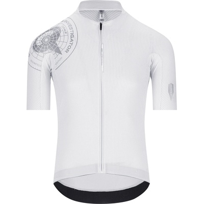 Q36.5 Мъжка фланелка с къс ръкав за колоездене Q36.5 Dottore Pro Research Scientist Jersey Cycling jersey - Optic White - размер XXL (056-3874-0217)