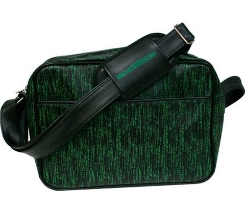 Matrix Code black messenger bag