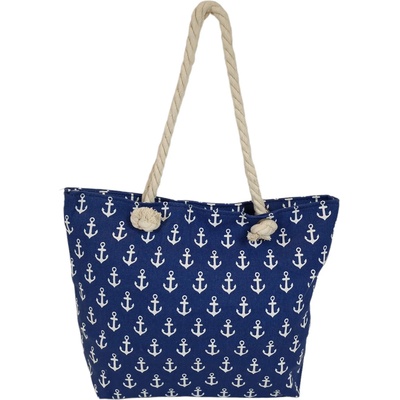 Синя плажна чанта с котви - Arila