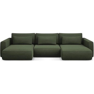 makamii Разтегателен ъглов диван с място за съхранение в цвят каки (U форма) Kapua - Makamii (KAPUA_UF_24_P1_C2)