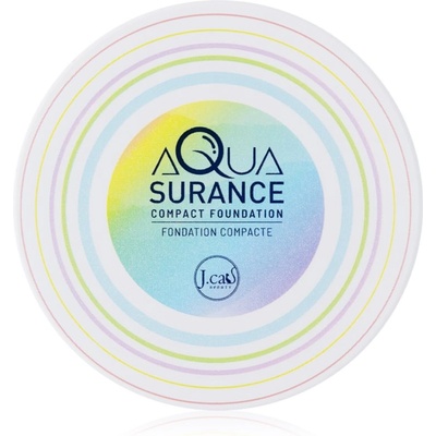 J. Cat Beauty Aquasurance компактна пудра за средно до пълно покритие цвят 100 Porcelain 9 гр