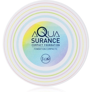 J. Cat Beauty Aquasurance компактна пудра за средно до пълно покритие цвят 100 Porcelain 9 гр