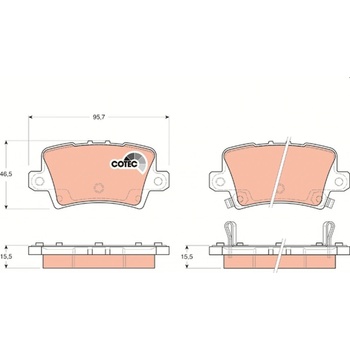 Sada brzdových platničiek kotúčovej brzdy TRW GDB3408