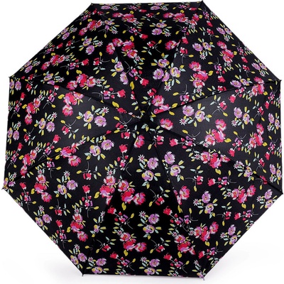 Dámský skládací deštník antracitová fialová – Zboží Dáma