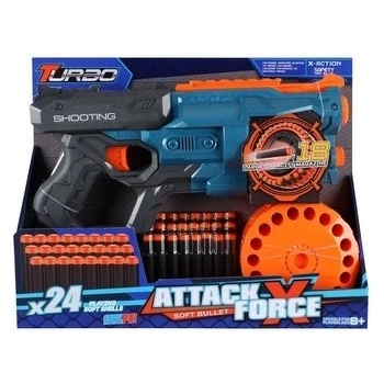 Blaster Turbo s rotačním zásobníkem + 24 ks nábojů