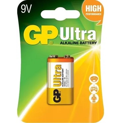GP Batteries Алкална батерия gp ultra 6lf22 /6lr61/ /9v/ 1 бр. gp 1604u/1604au (gp-ba-1604au21-sb1)