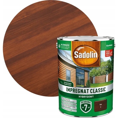 SADOLIN CLASSIC HYBRIDNÍ IMPREGNACE NA DŘEVO TEAK 4,5L