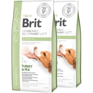 Brit Veterinary Diets GF dog Diabetes 2 x 12 кг