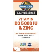 Garden of Life Dr. Formulated Vitamín D3 5000 IU + Zinok 30 tabliet