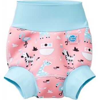 SplashAbout Kojenecké plavky New Happy Nappy růžové se zvířátky