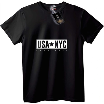 NOONEBRAND Тениска Автентичен САЩ Ню Йорк - XS, Black